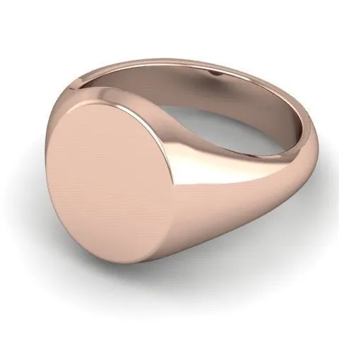 1-2 Initials Engraved  11mm x 9mm  -  9 Carat Rose Gold Signet Ring