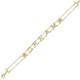 14k Yellow Gold Diamond Dream Bracelet
