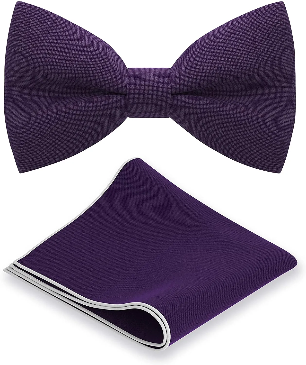 Amber Emerald Green Classic Pre-Tied Bow Tie Set with Handkerchief