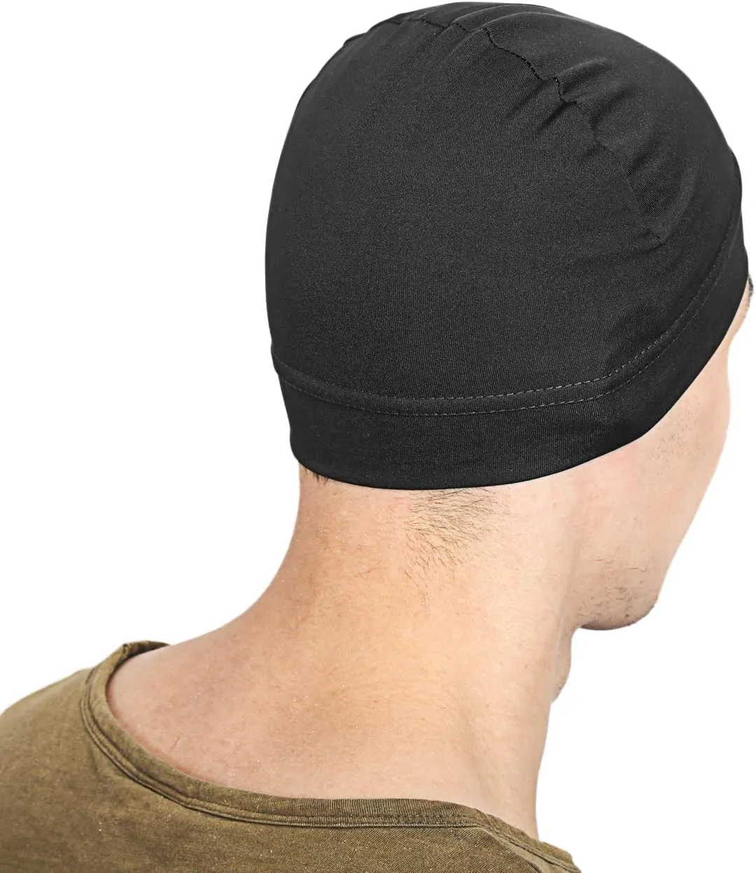 BISMAADH Multi-Purpose Cap Beanie Sleep Hats Stretchy Helmet Liner Running Headwear for Men Women