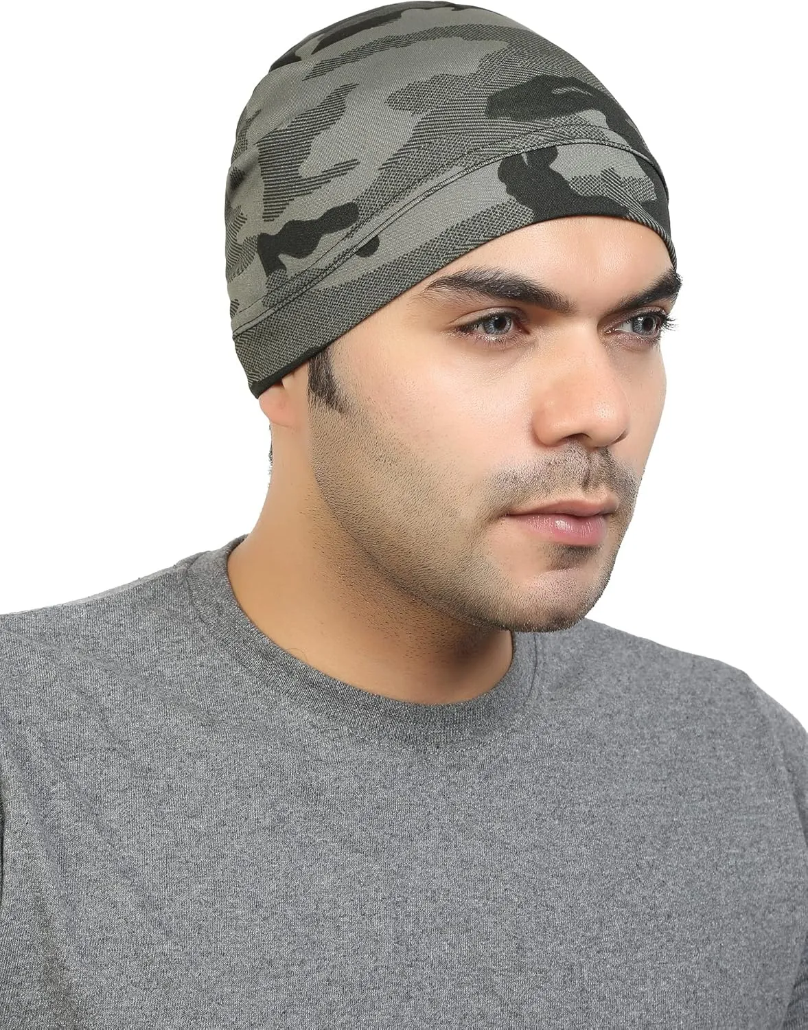 BISMAADH Multi-Purpose Cap Beanie Sleep Hats Stretchy Helmet Liner Running Headwear for Men Women