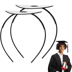 Black Adjustable Graduation Cap Headband Insert, Don't Change Your Hair, Upgrade Headband, Anti-Fall Hairband for Cap