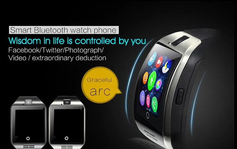 Bluetooth Smart Watch Touchscreen with Camera,Unlocked Watch Cell Phone with Sim Card Slot, Supports MP3 Player Music Playing