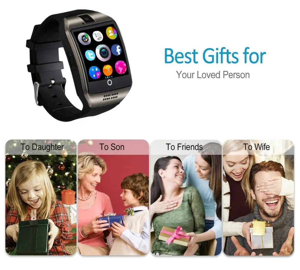 Bluetooth Smart Watch Touchscreen with Camera,Unlocked Watch Cell Phone with Sim Card Slot, Supports MP3 Player Music Playing