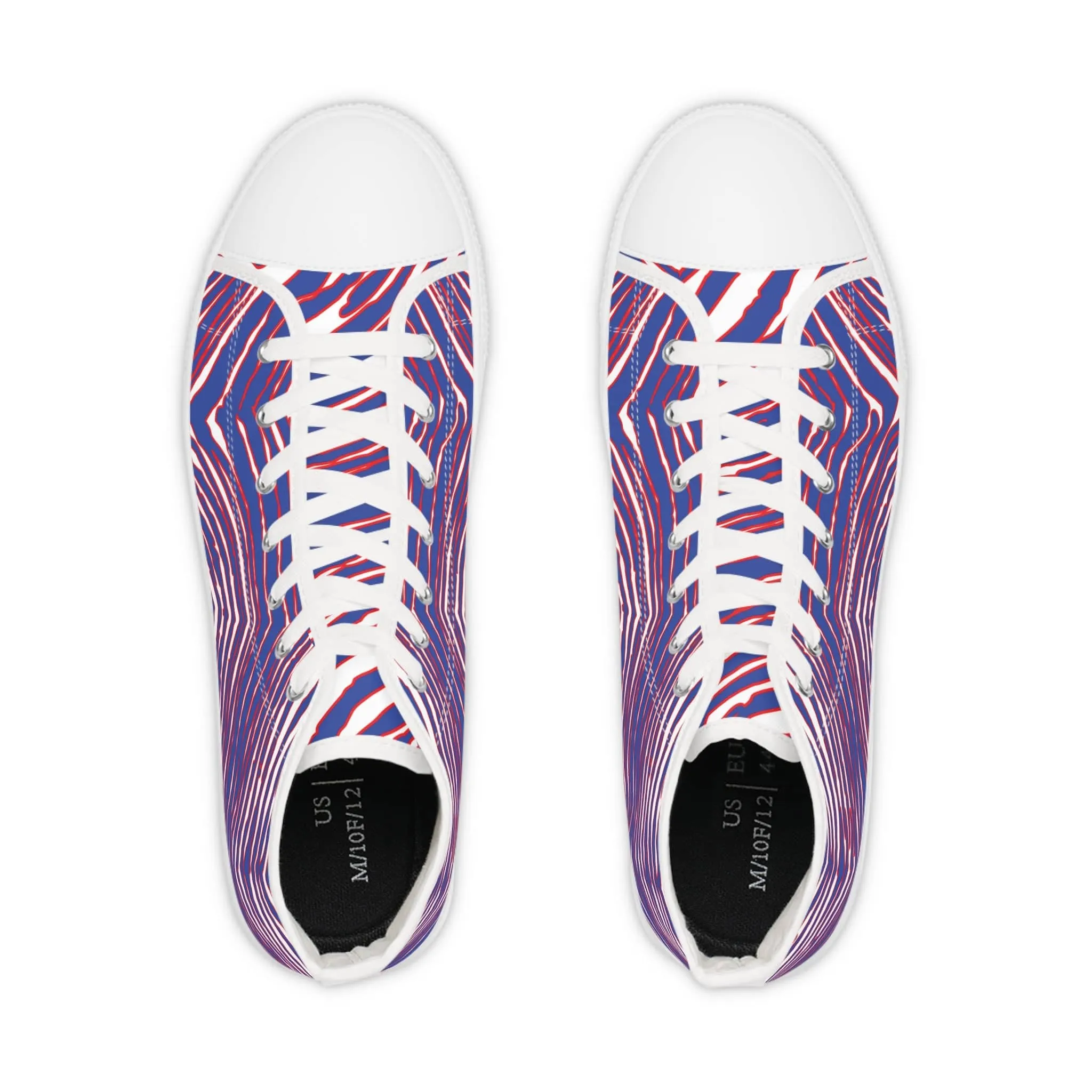 Buffalo Football Pattern Men's High Top Sneakers