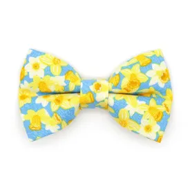 Cat Bow Tie - "Daffodils" - Spring Daffodil Yellow Bow Tie for Cat Collar / Easter Flowers / Cat, Kitten   Small Dog Bowtie