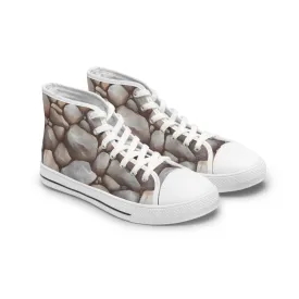 Cobble Stone Rock Women's High Top Sneakers