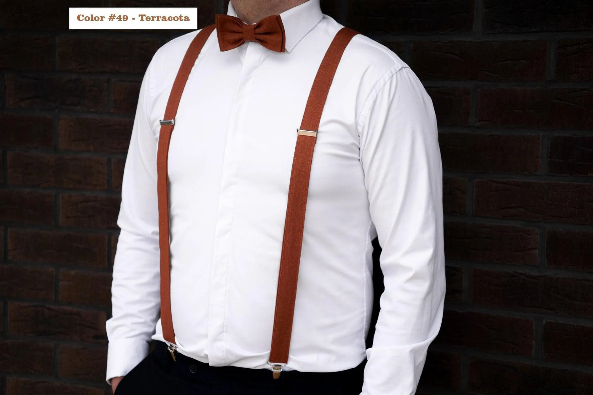 Dark Purple bow tie and pocket square | Dark purple bow tie