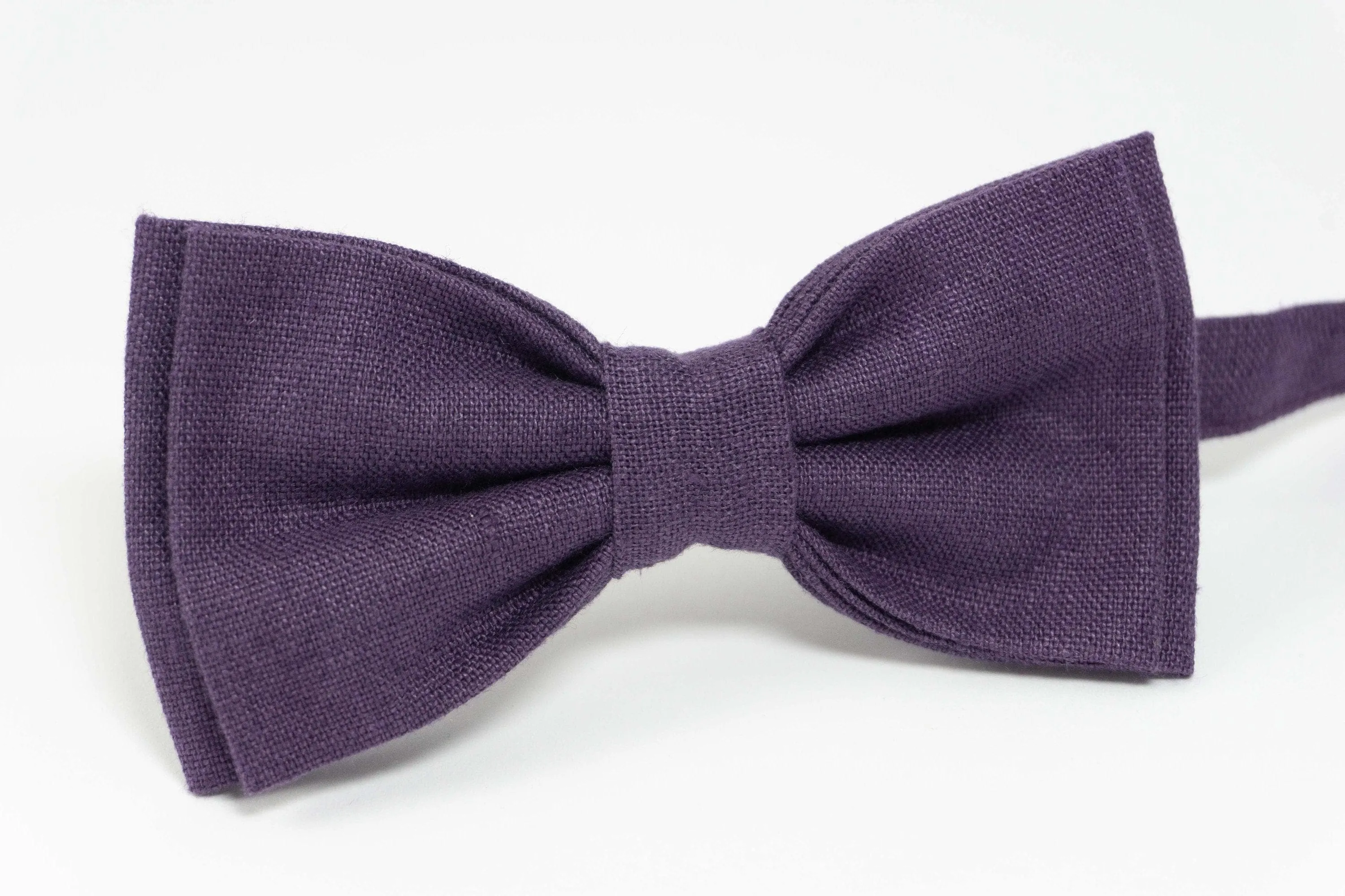 Dark Purple bow tie and pocket square | Dark purple bow tie