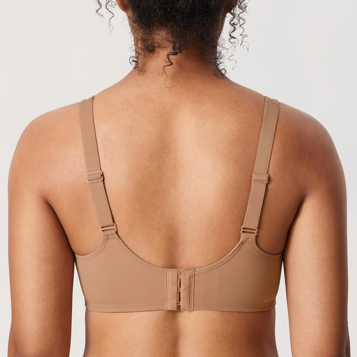 DELIMIRA Women's Confishape Full Coverage Bra Plus Size Supportive Underwire Unlined Comfortable Bras