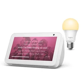 Echo Show 5, White   TP-Link Tapo smart bulb (E27), Works with Alexa