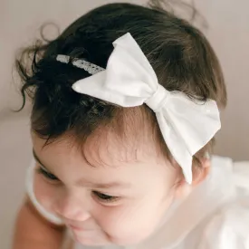 Emma Linen Bow Headband