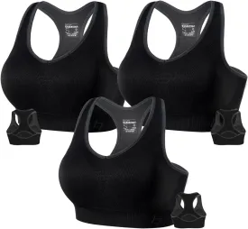 FITTIN Racerback Sports Bras for Women - Padded Seamless Support Bra for Yoga Gym Workout Fitness