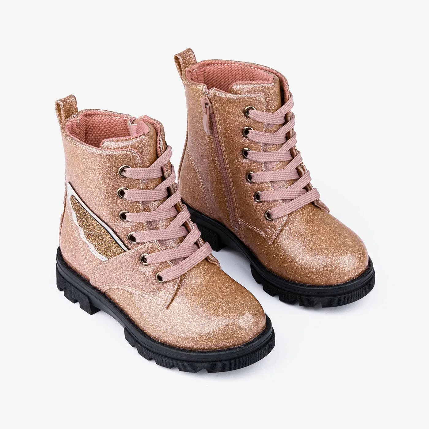 Girl's Pink Angel Boots