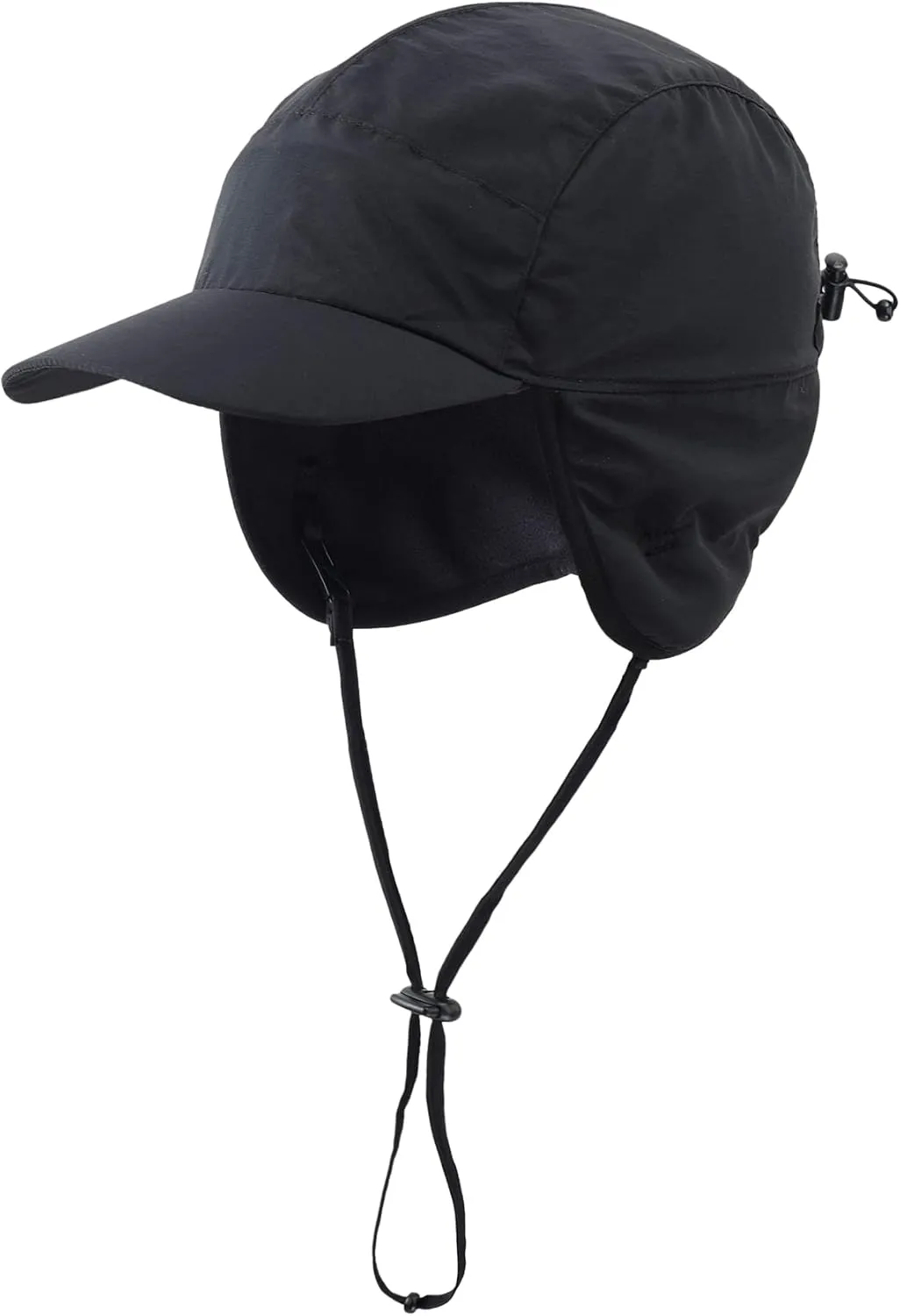 Home Prefer Waterproof Men's Winter Hats with Visor Warm Fleece Lined Baseball Cap Earflaps Trooper Trapper Hat for Men