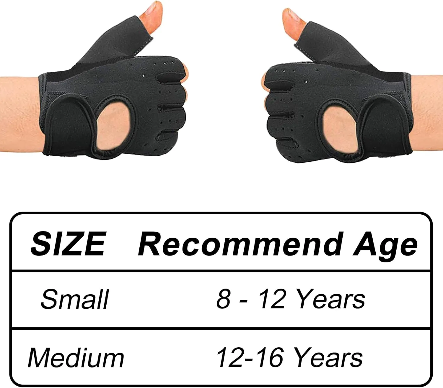 Luwint Kids Fingerless Workout Gloves - Anti-Slip Fitness Mitten for Children Cycling Yoga Weightlifting, 1 Pair