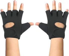 Luwint Kids Fingerless Workout Gloves - Anti-Slip Fitness Mitten for Children Cycling Yoga Weightlifting, 1 Pair