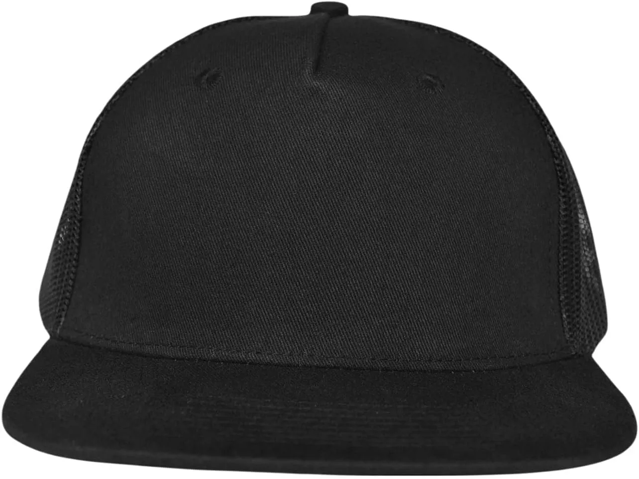 M-L, XL-XXL 5-Panel Mesh Back Trucker Flat Brim Hat