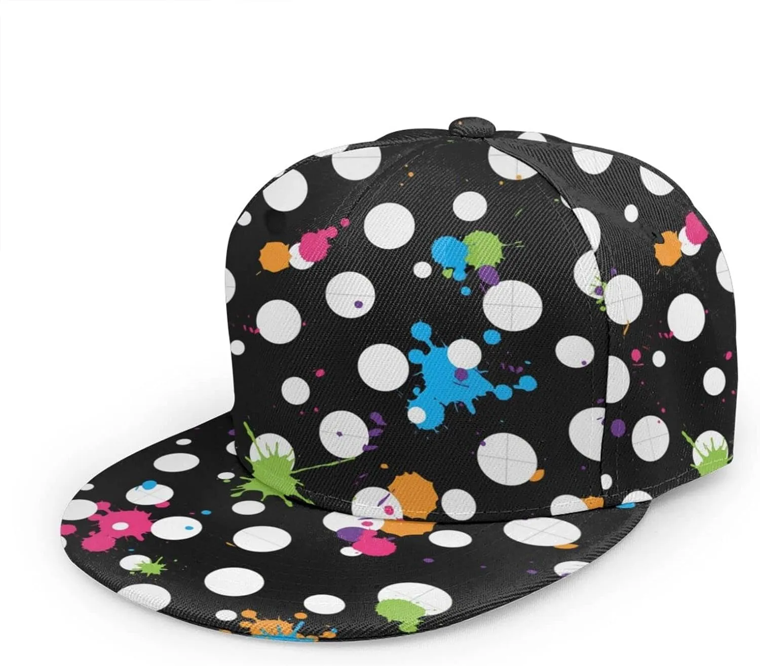Mens Snapback Baseball Cap Hip Hop Style Flat Visor Adjustable Outdoor Cap Unisex Adjustable Breathable