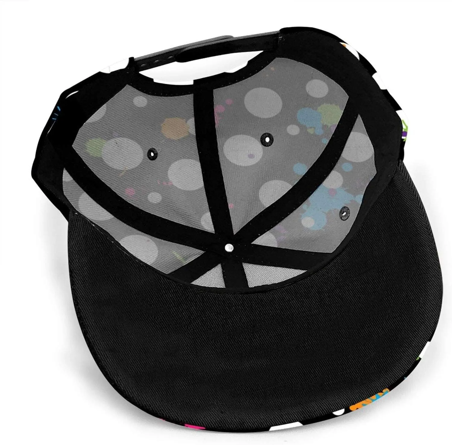 Mens Snapback Baseball Cap Hip Hop Style Flat Visor Adjustable Outdoor Cap Unisex Adjustable Breathable