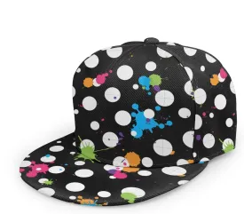 Mens Snapback Baseball Cap Hip Hop Style Flat Visor Adjustable Outdoor Cap Unisex Adjustable Breathable