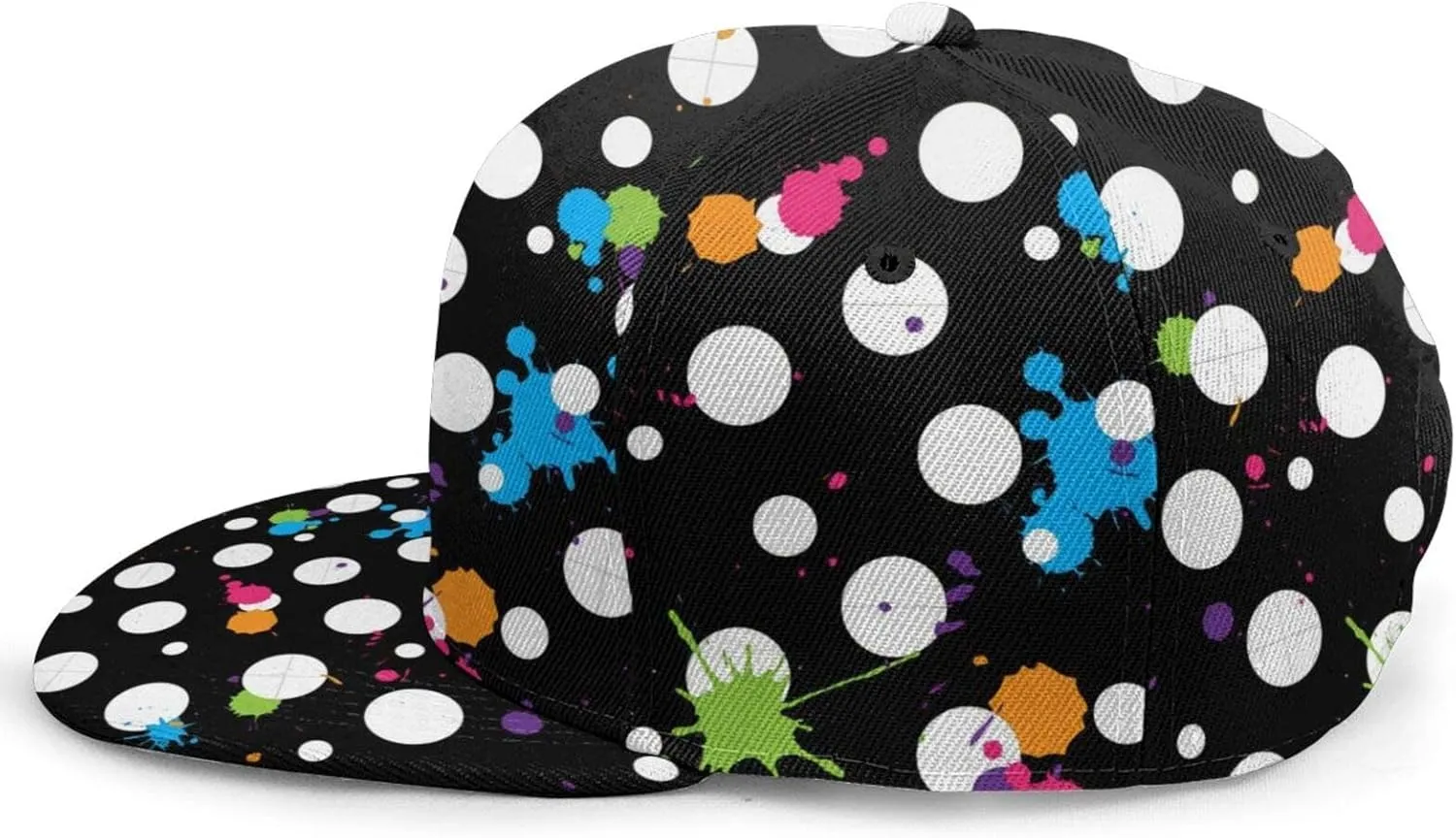 Mens Snapback Baseball Cap Hip Hop Style Flat Visor Adjustable Outdoor Cap Unisex Adjustable Breathable