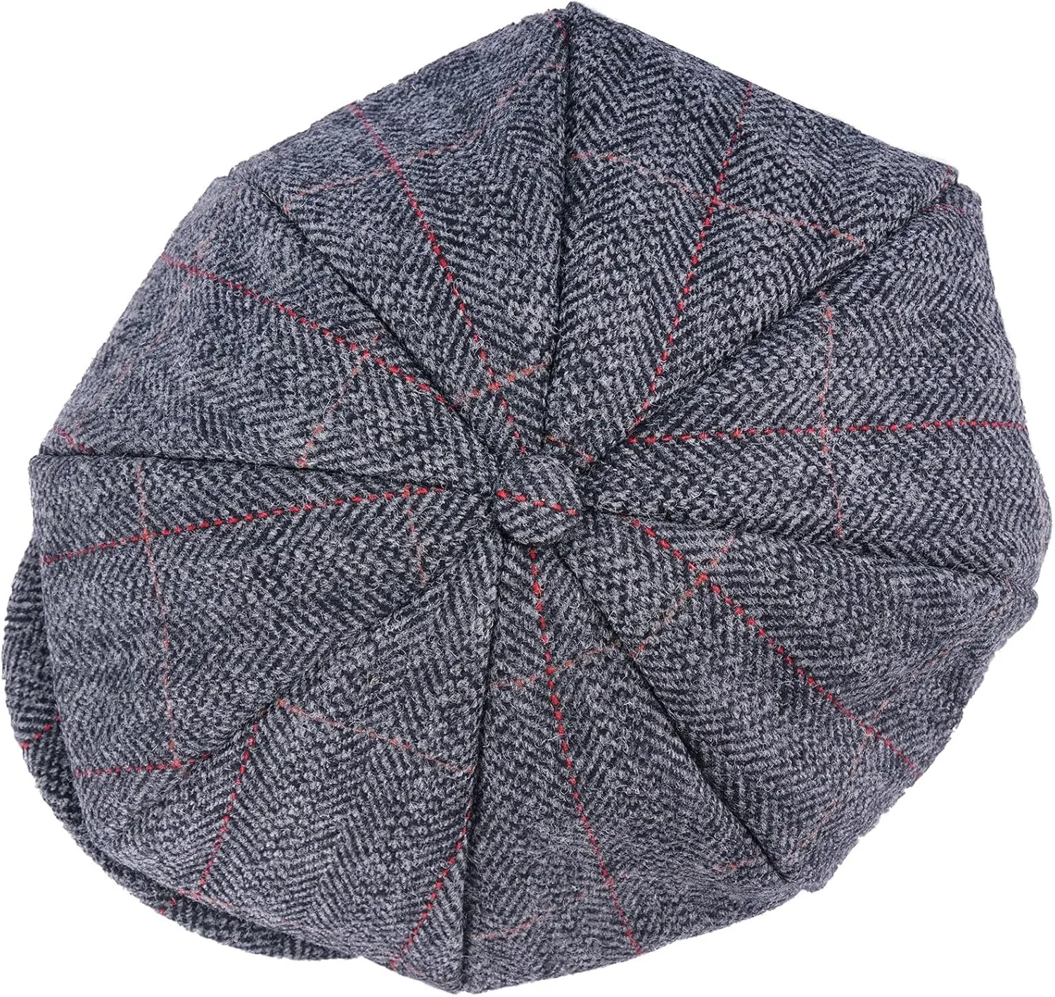Mens Woolen Newsboy Cap Tweed Gatsby Ivy Cabbie Flat Golf Hat Present for Fathers Women Unisex
