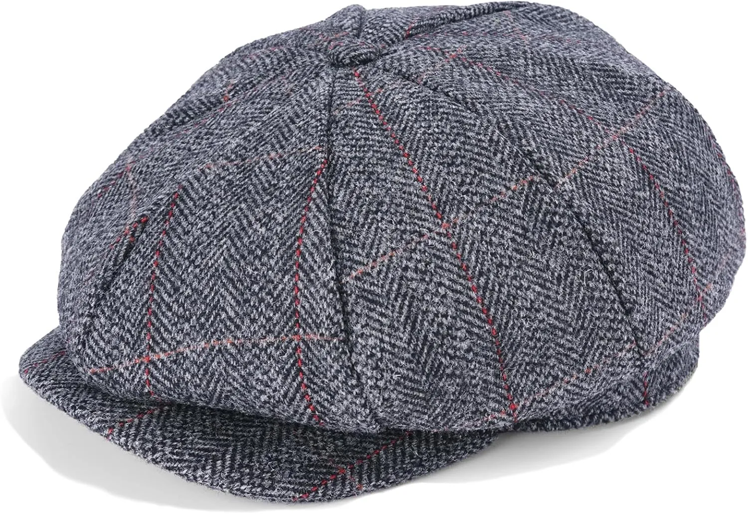 Mens Woolen Newsboy Cap Tweed Gatsby Ivy Cabbie Flat Golf Hat Present for Fathers Women Unisex