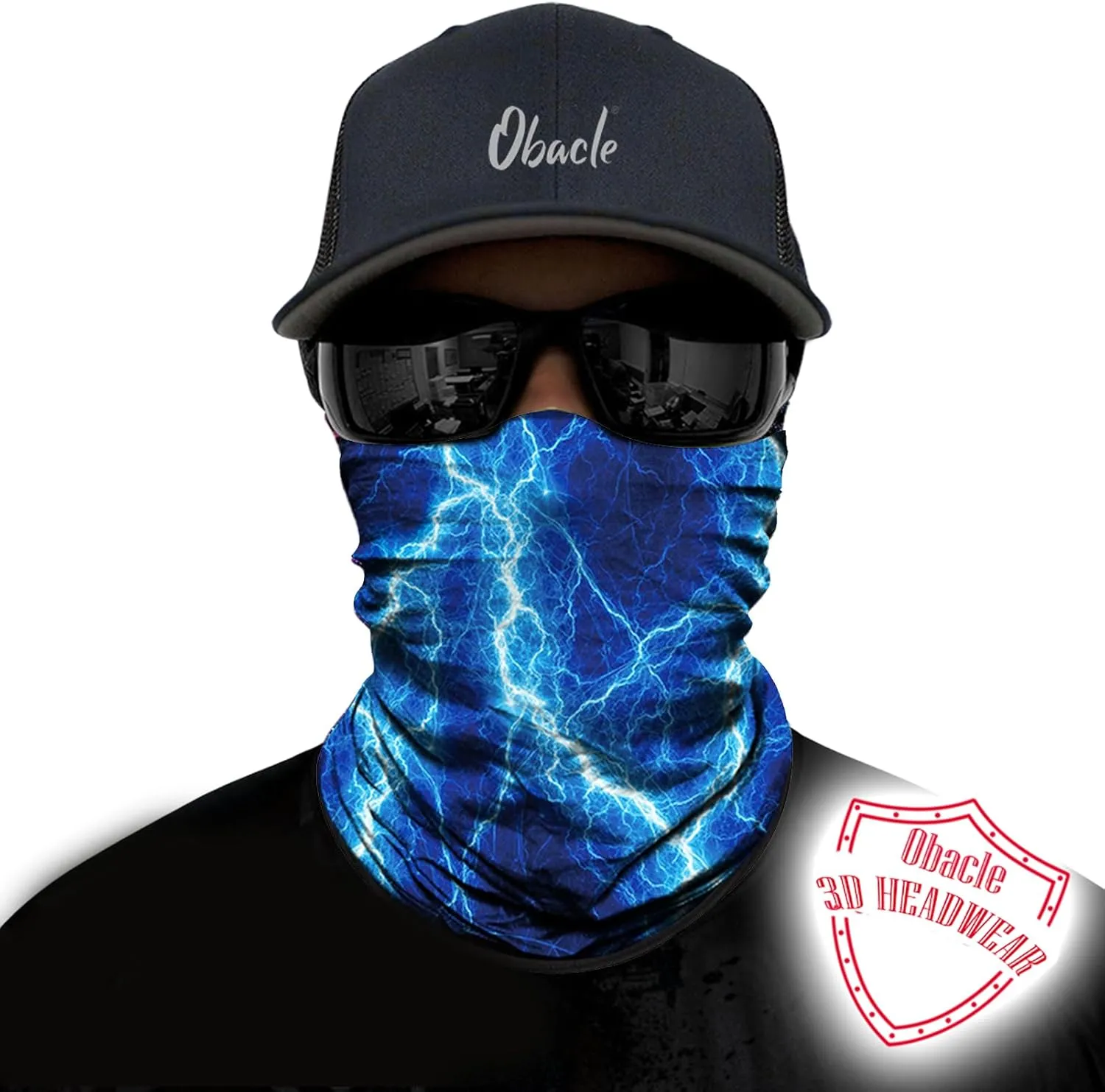 Obacle Neck Gaiter Face Mask Bandana for Dust Wind Sun Protection for Men Women
