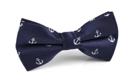 OTAA - Bow Tie - Anchors - Navy with White