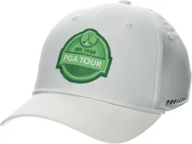 PGA TOUR Men's Premium Label Golf Cap, Pre-Curved Visor, Snapback Closure, Ventilated and Durable