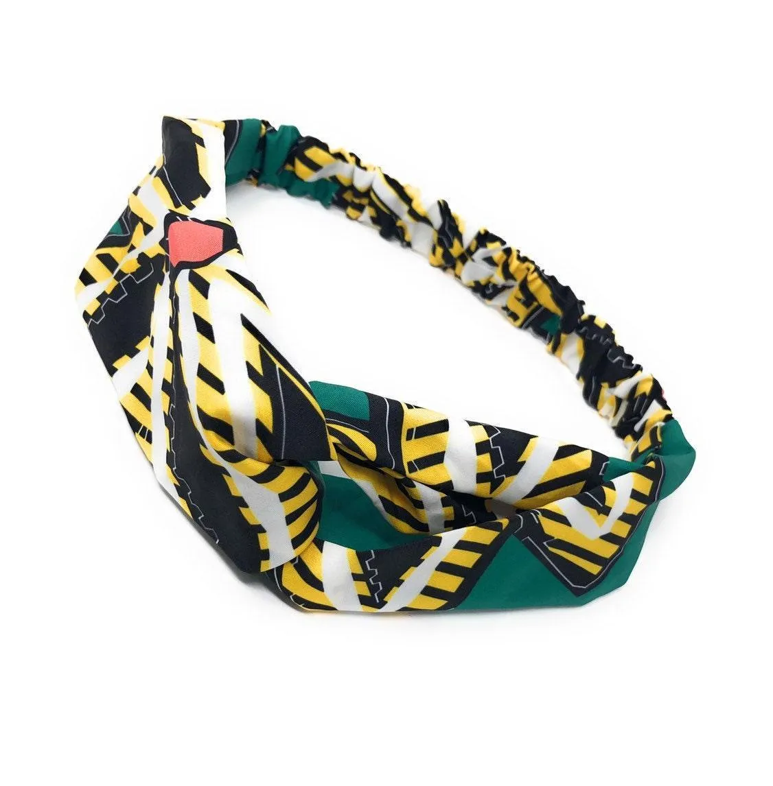 Printed Turban Boho Headband, Stretchy Knotted Headwrap for Girls, Ela