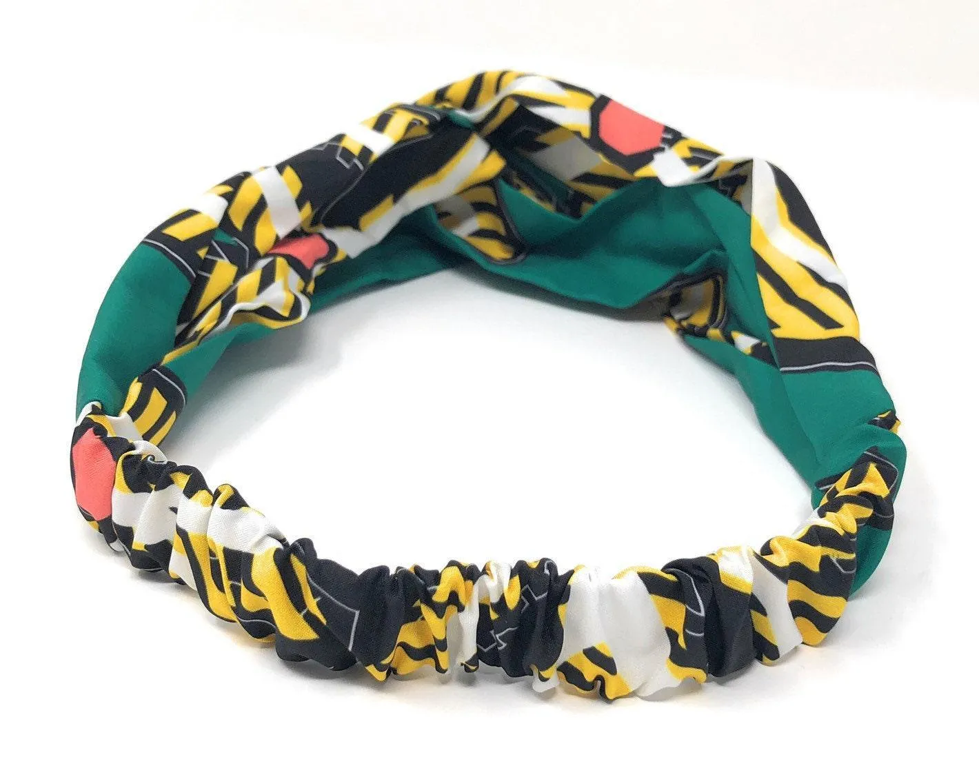 Printed Turban Boho Headband, Stretchy Knotted Headwrap for Girls, Ela
