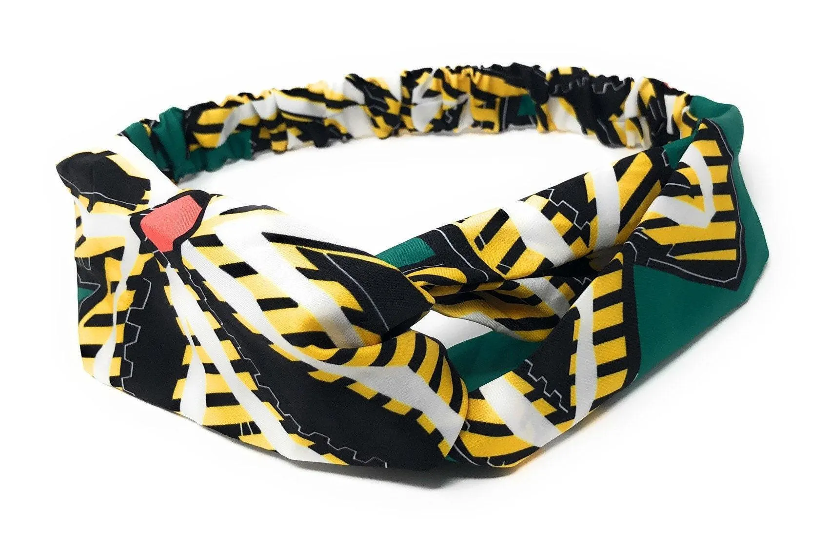 Printed Turban Boho Headband, Stretchy Knotted Headwrap for Girls, Ela
