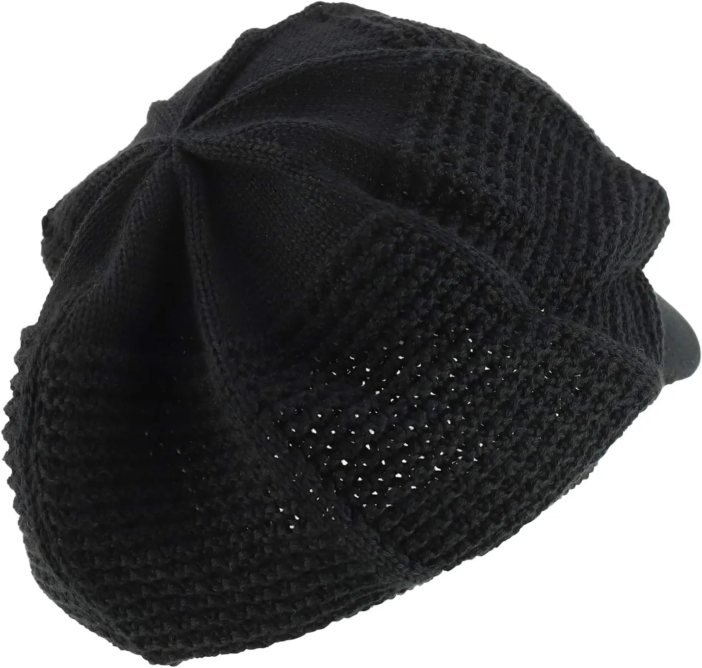RGY Striped Knit Deep Crown 100% Cotton Rasta Beanie Visor