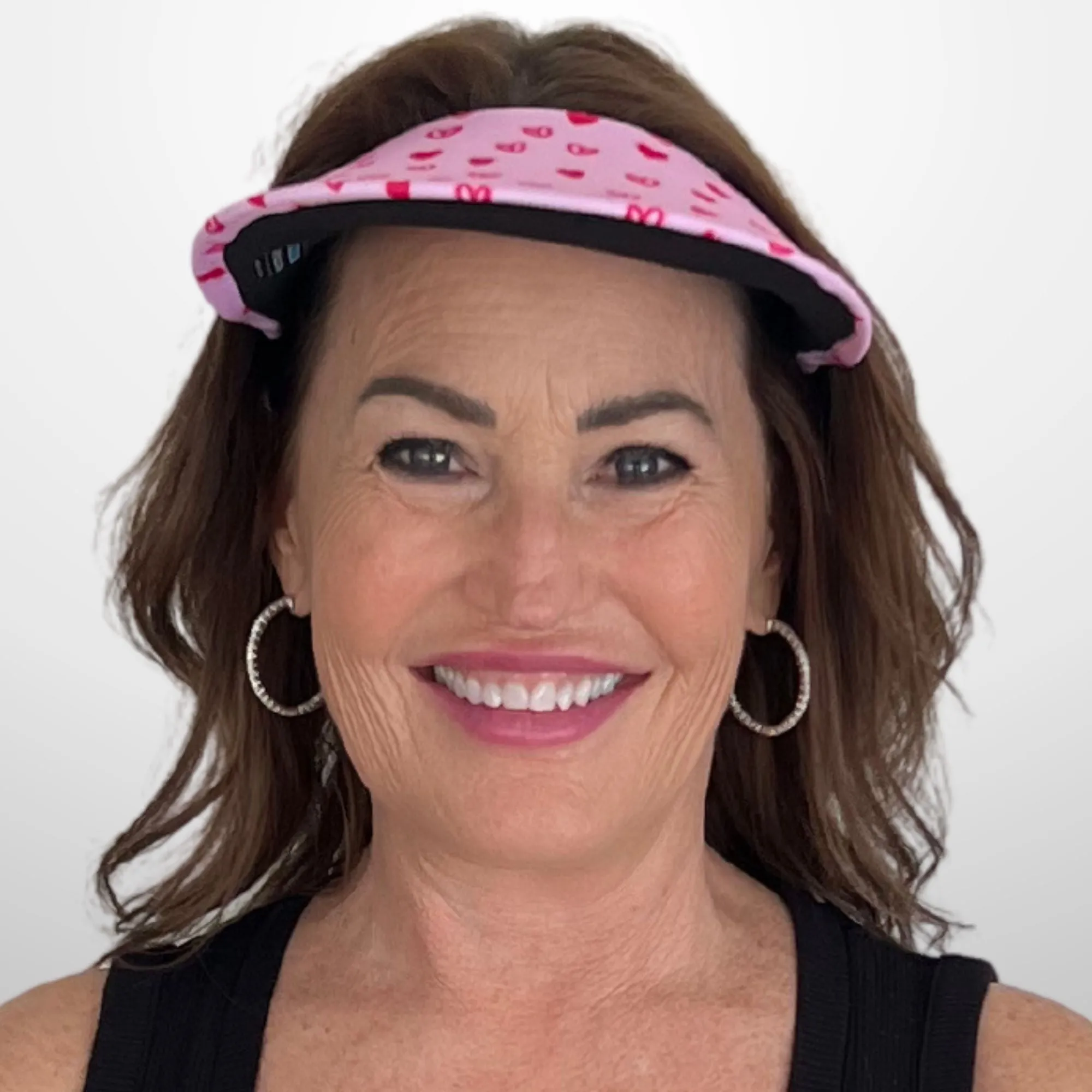Round Brim - Sketchy Hearts Pink w/ Fuchsia