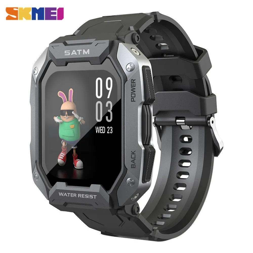 SKMEI 380mAh Swimming Smartwatch 1.71 inch IP68 Waterproof Heart Rate Monitor Pedometer Sports Smart Watch Men for android ios