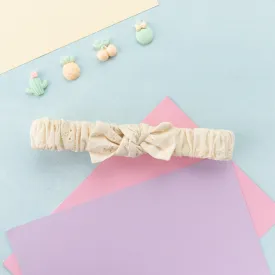 Solid Elasticated Headband- Off-White