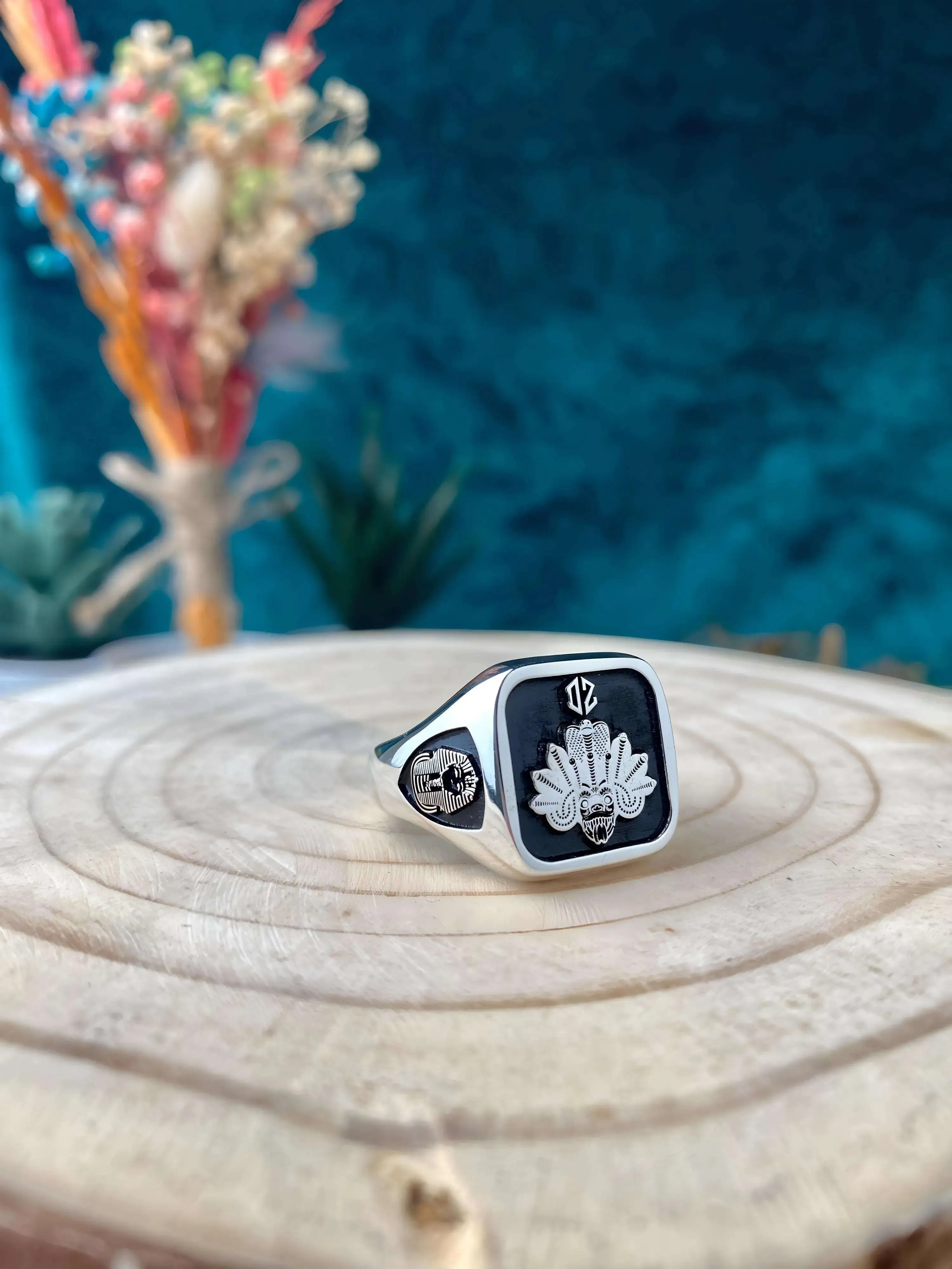 Solid Gold Custom Engraved Signet Ring