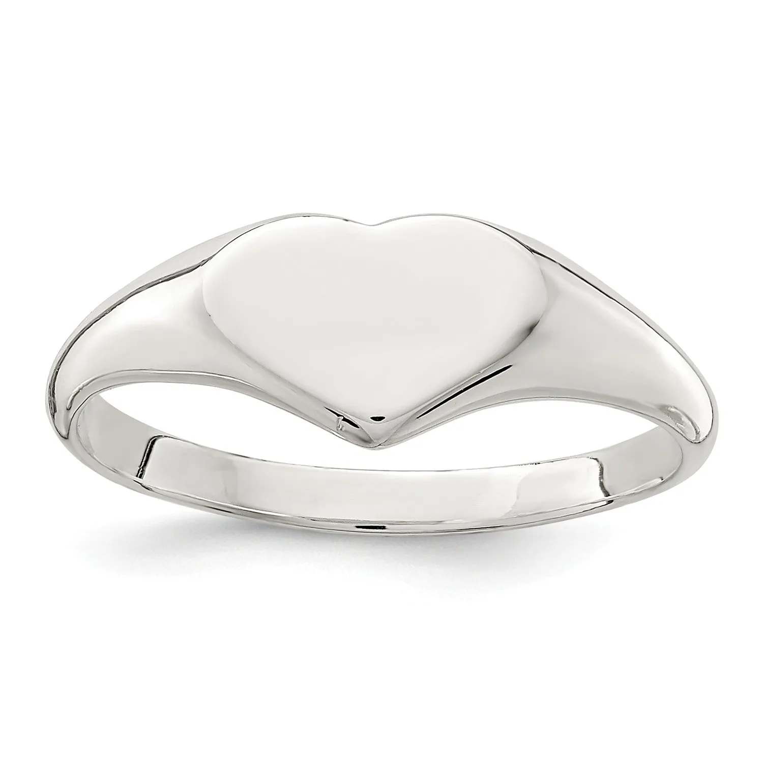 Sterling Silver Heart Signet Ring