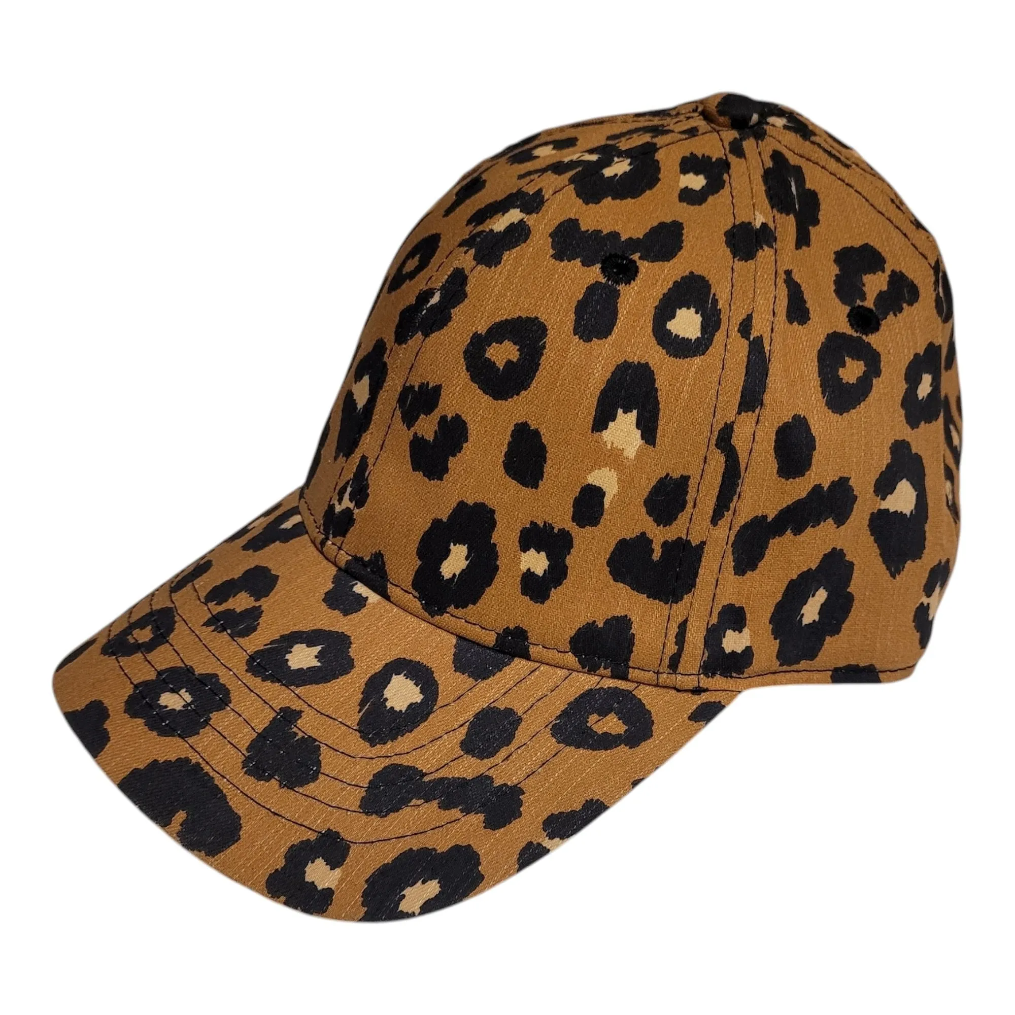 Time and Tru Brown Leopard Print Baseball Cap One Size Adjustable Strap