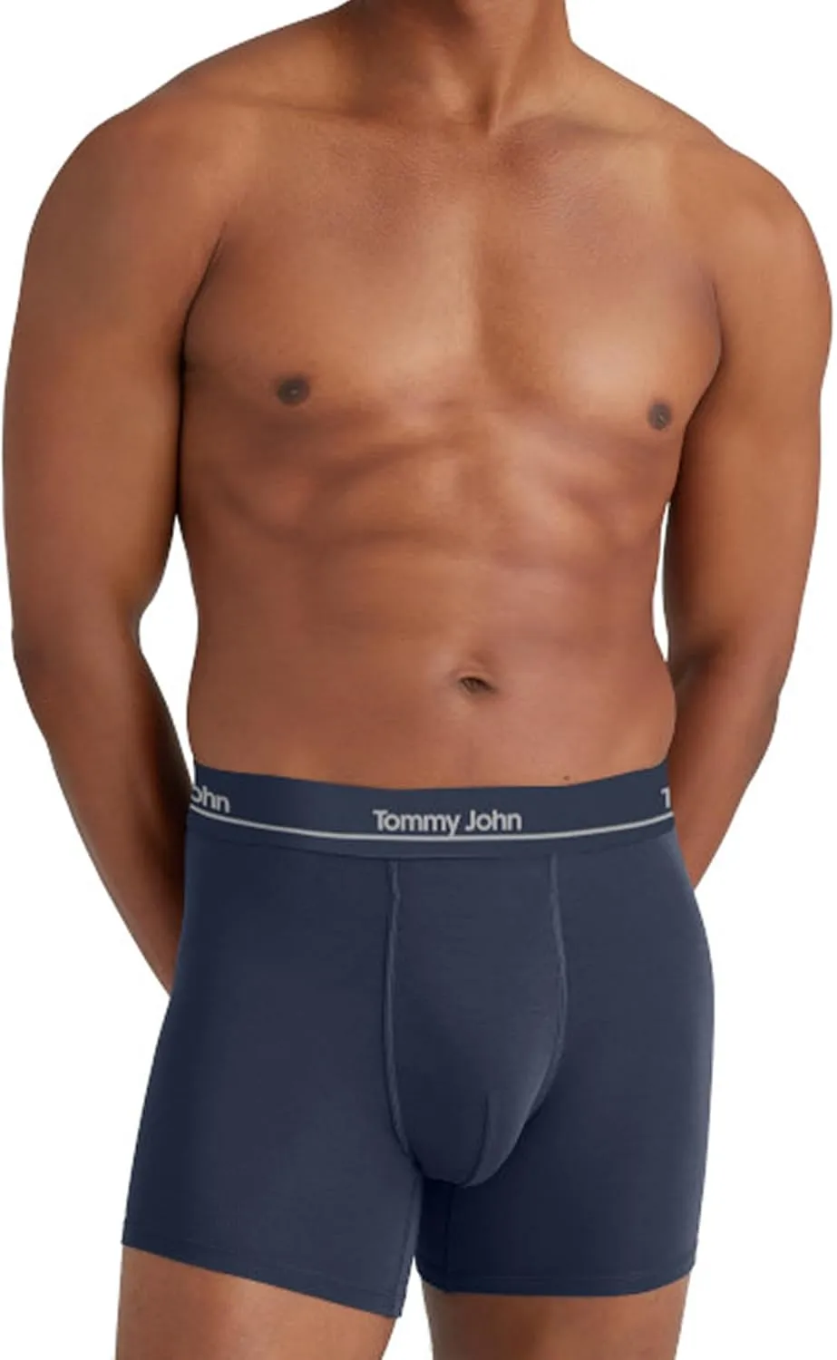 Tommy John Men's Luxe Boxer Briefs Underwear - 4" 3-Pack, Viscose Derived From Bamboo, Stay-Put Waistband & Support Pouch