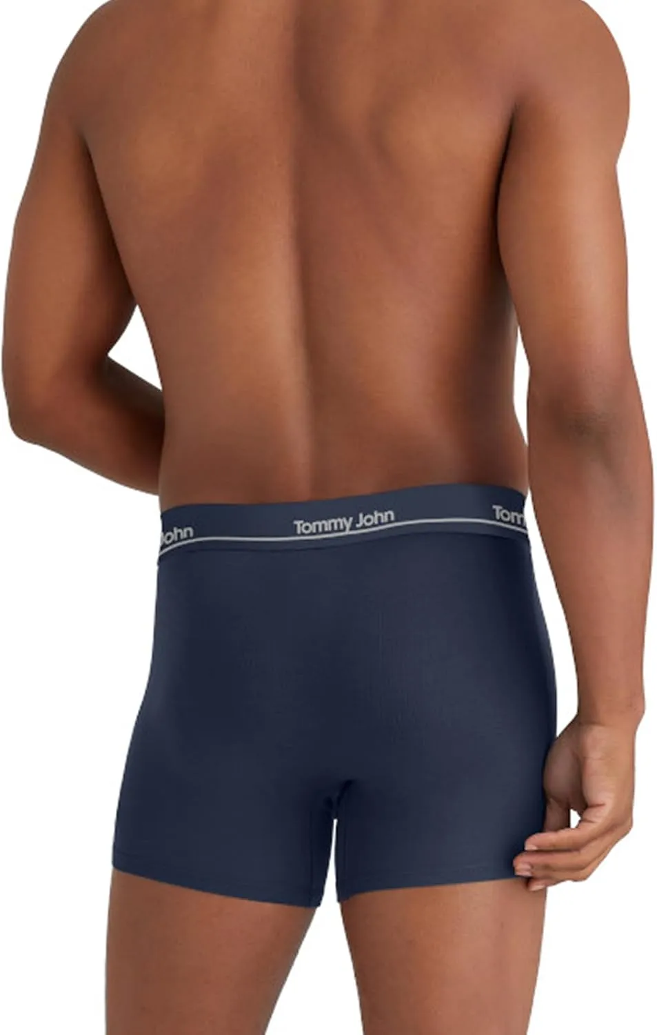 Tommy John Men's Luxe Boxer Briefs Underwear - 4" 3-Pack, Viscose Derived From Bamboo, Stay-Put Waistband & Support Pouch