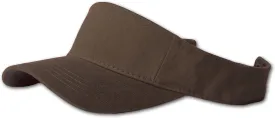 TOP HEADWEAR Plain Single Sports Visor- Brown