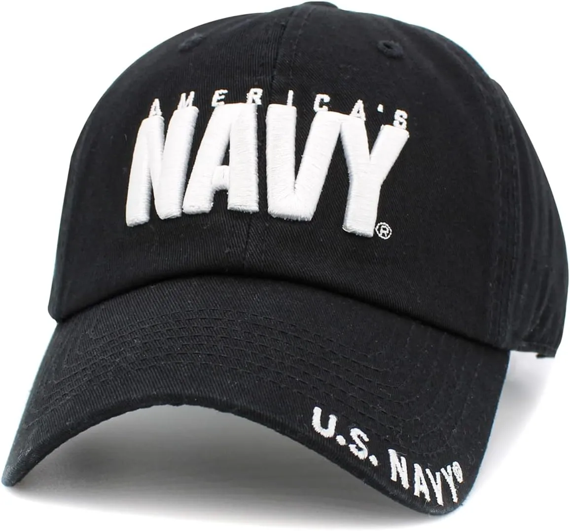 US Navy Officially Licensed Baseball Cap Military USA Vintage Adjustable Hat