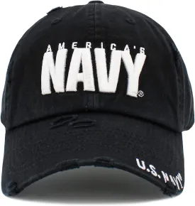 US Navy Officially Licensed Baseball Cap Military USA Vintage Adjustable Hat
