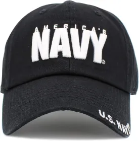 US Navy Officially Licensed Baseball Cap Military USA Vintage Adjustable Hat