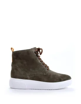 Waldlaufer Women's Low Ankle Boot- Khaki Suede