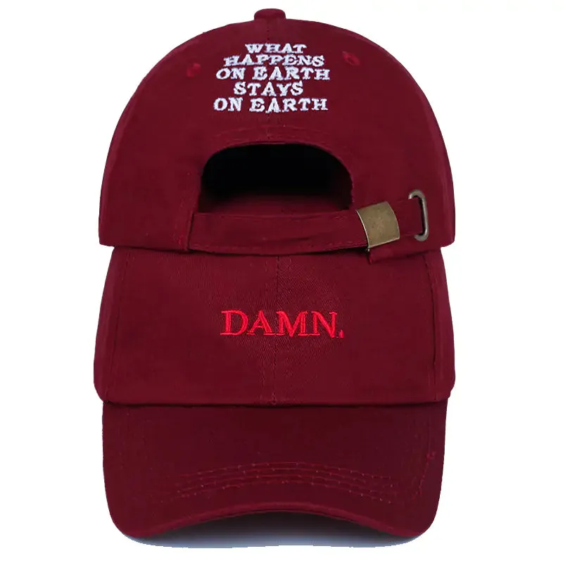 What Happens on Earth Stays on Earth Fitted Hat