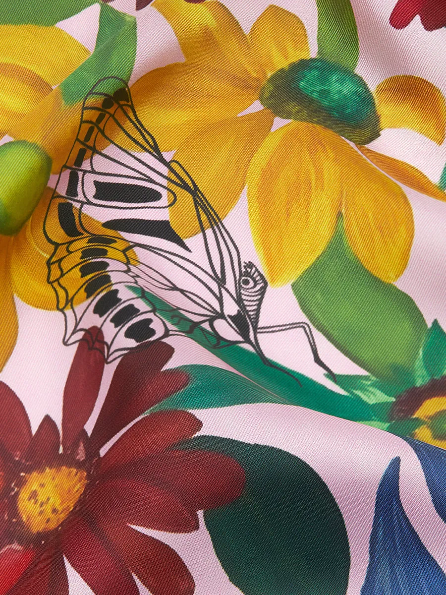 Wildflowers Pink Scarf